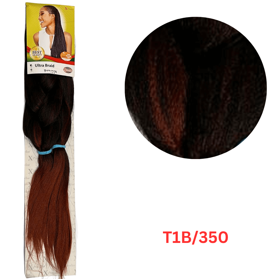 X-pression - Ultra Braid - Extensión De Pelo - Para Trenzar - 208 Cm - 165 G - Doble Color - Cosmetics Afro Latino
