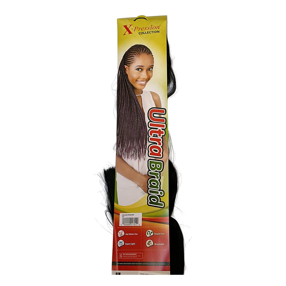 X-pression - Ultra Braid - Extensión De Pelo - Para Trenzar - 208 Cm - 165 G - Doble Color - Cosmetics Afro Latino