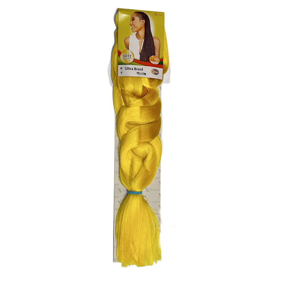 X-pression - Ultra Braid - Extensión De Pelo - Para Trenzar - 208 Cm - 165 G - De Un Solo Color - Cosmetics Afro Latino