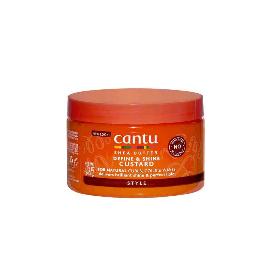 Cantu - Shea Butter - Natural Hair Define and Shine Custard Gel - Fijador De Rizos - 340 G