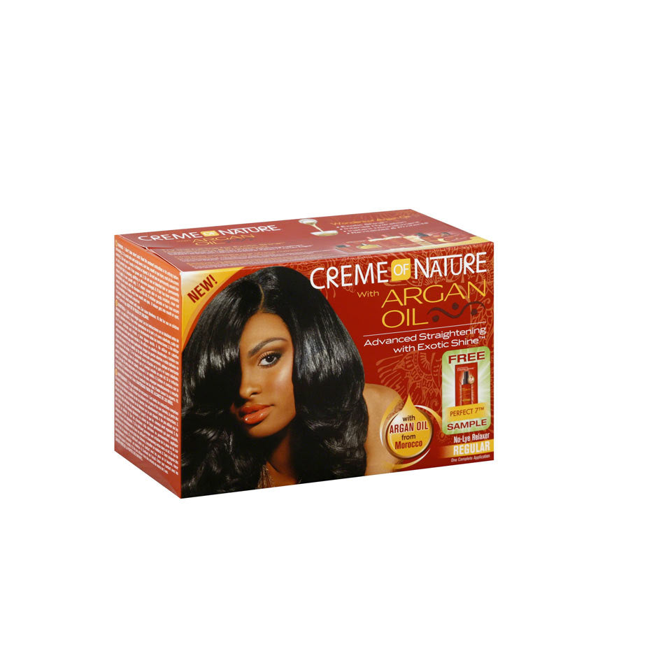 CREME OF NATURE  WITH OIL ARGAN FROM MOROCCO- RELAXER /REGULAR KIT - Cosmetics Afro Latino