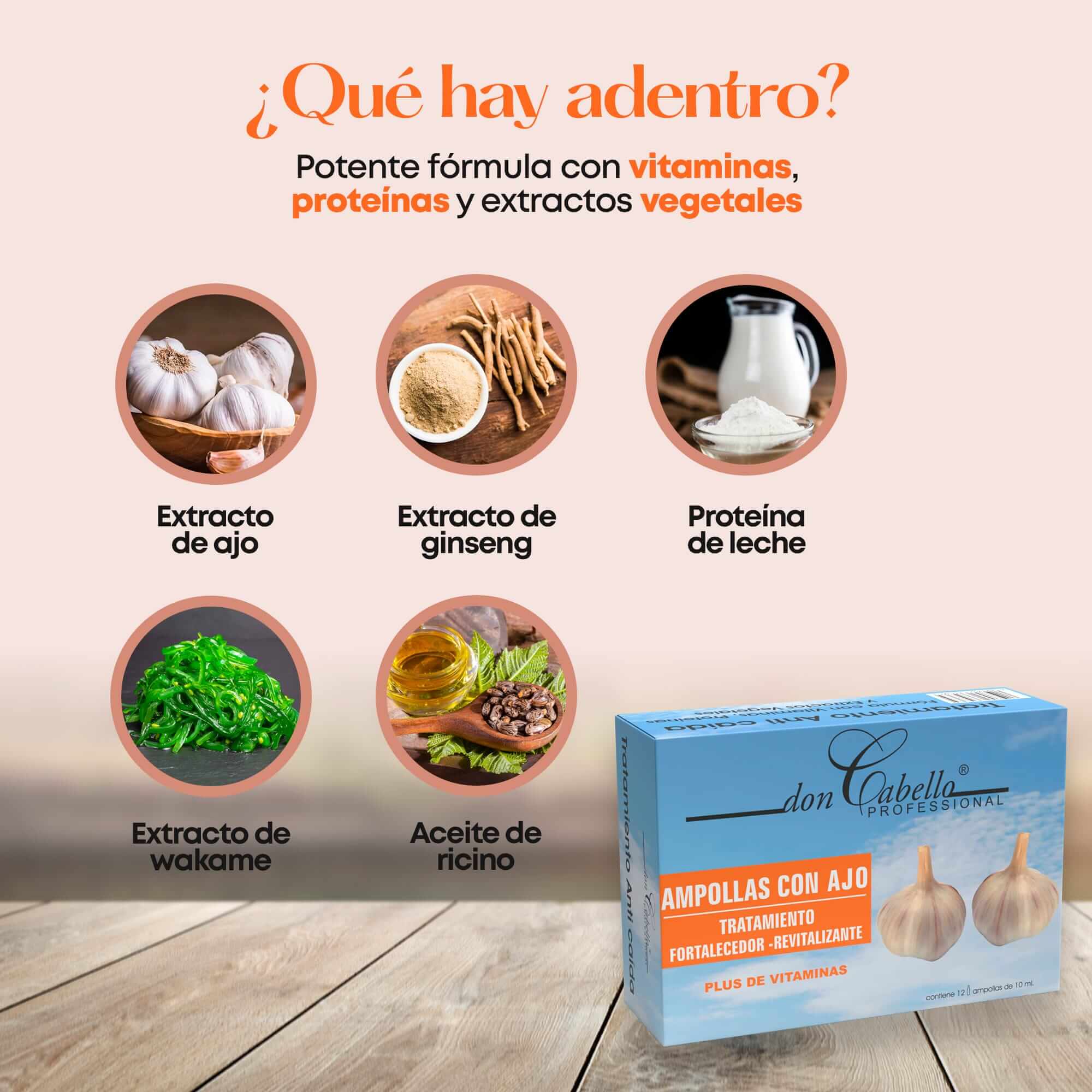Don Cabello Ampollas Capilares – Fortalece Las Fibras Capilares – 12 Ampollas X 10 Ml - Cosmetics Afro Latino