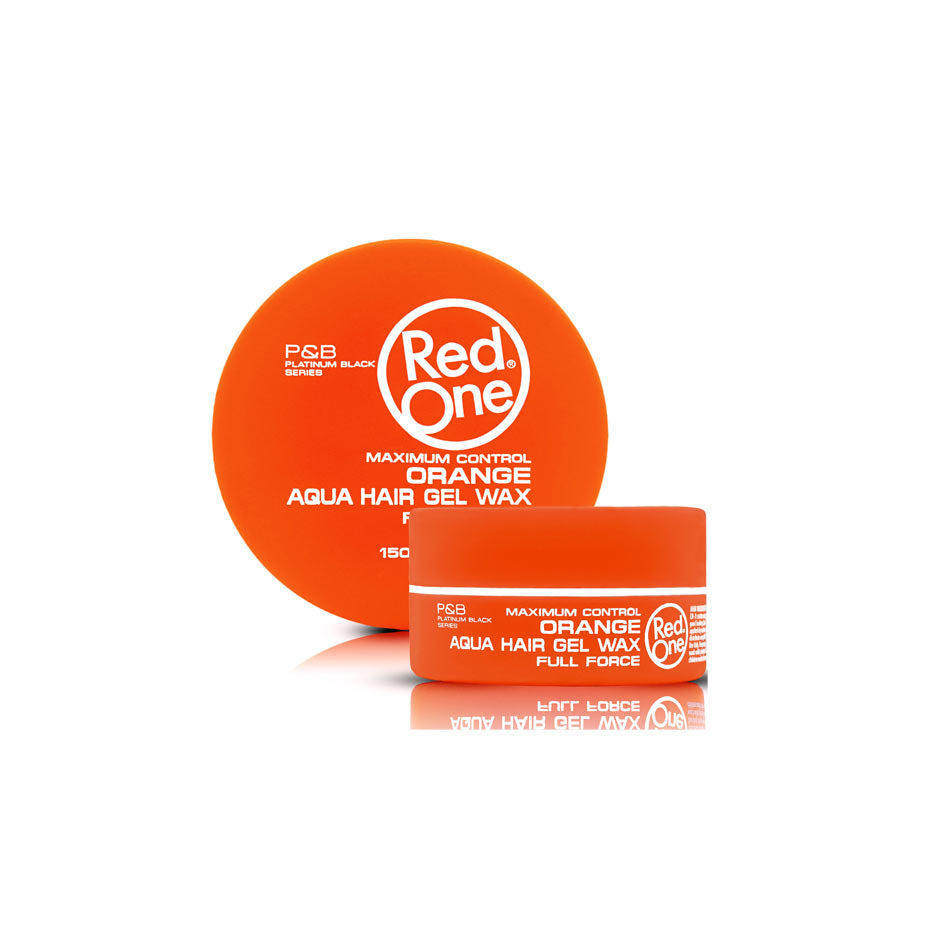 RED ONE- AQUA HAIR GEL WAX ORANGE – 150 ML - Cosmetics Afro Latino
