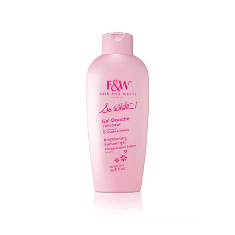 Gel Douche - So White! - Refreshing Shower Gel With Pomegranate and Melon Extracts - F & W -1000 Ml - Cosmetics Afro Latino