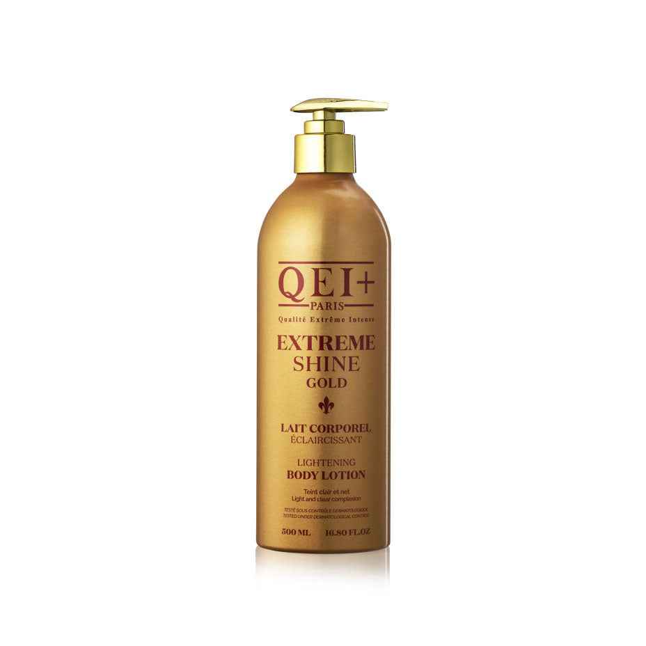 QEI+ PARIS - Loción Corporal Aclarante - Extreme Shine Gold - Lightening Body Lotion - 16.80 Fl.oz