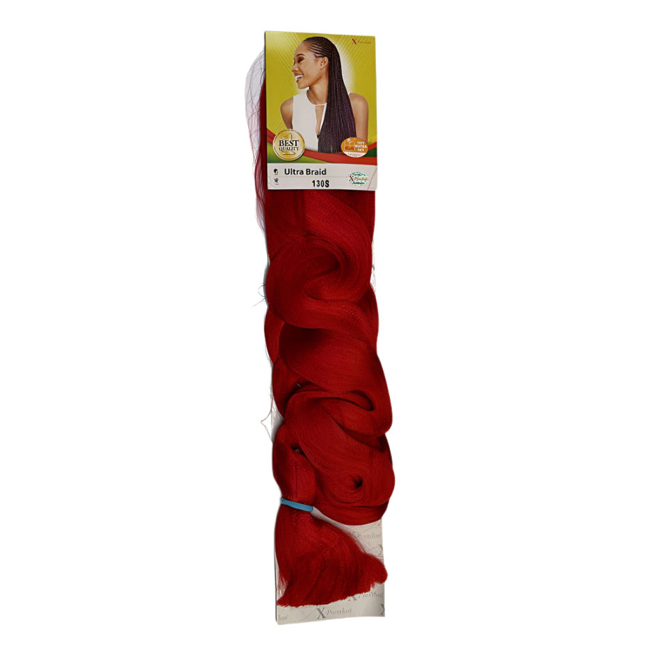 X-pression - Ultra Braid - Extensión De Pelo - Para Trenzar - 208 Cm - 165 G - De Un Solo Color - Cosmetics Afro Latino