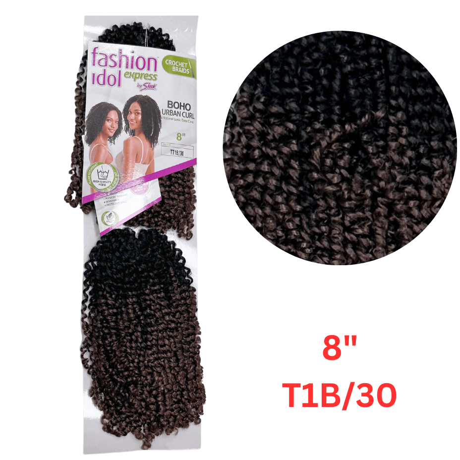 Sleek - Fashion Idol Express - Crochet Braids - Boho Urban Curl - 8"