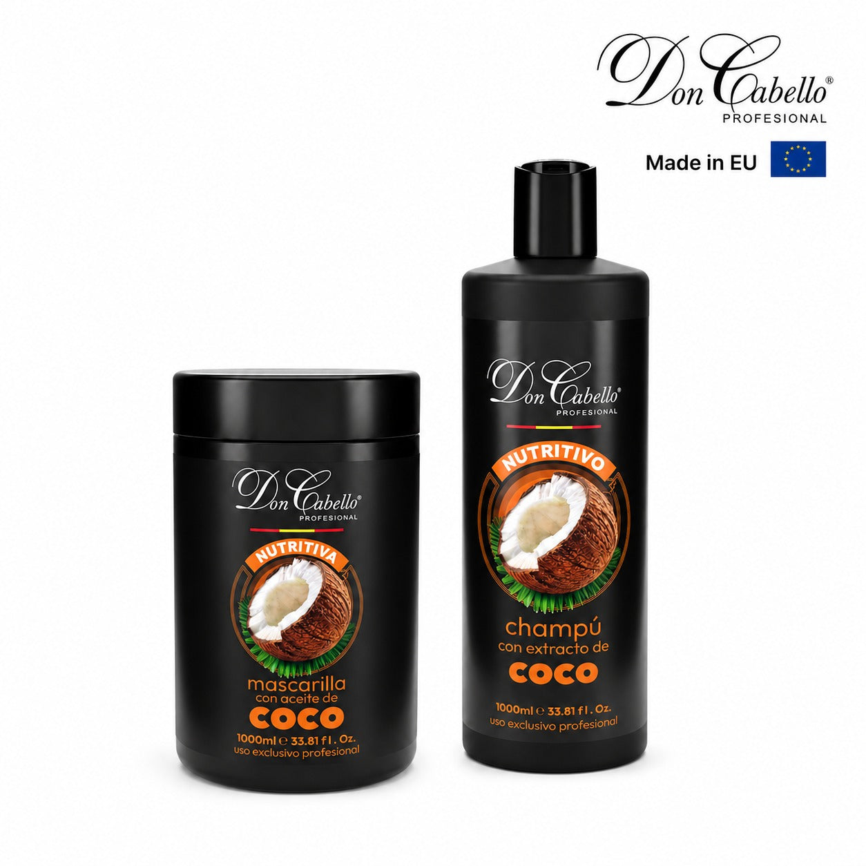 Don Cabello nourishing coconut hair pack with shampoo and mask 2x1000 ml