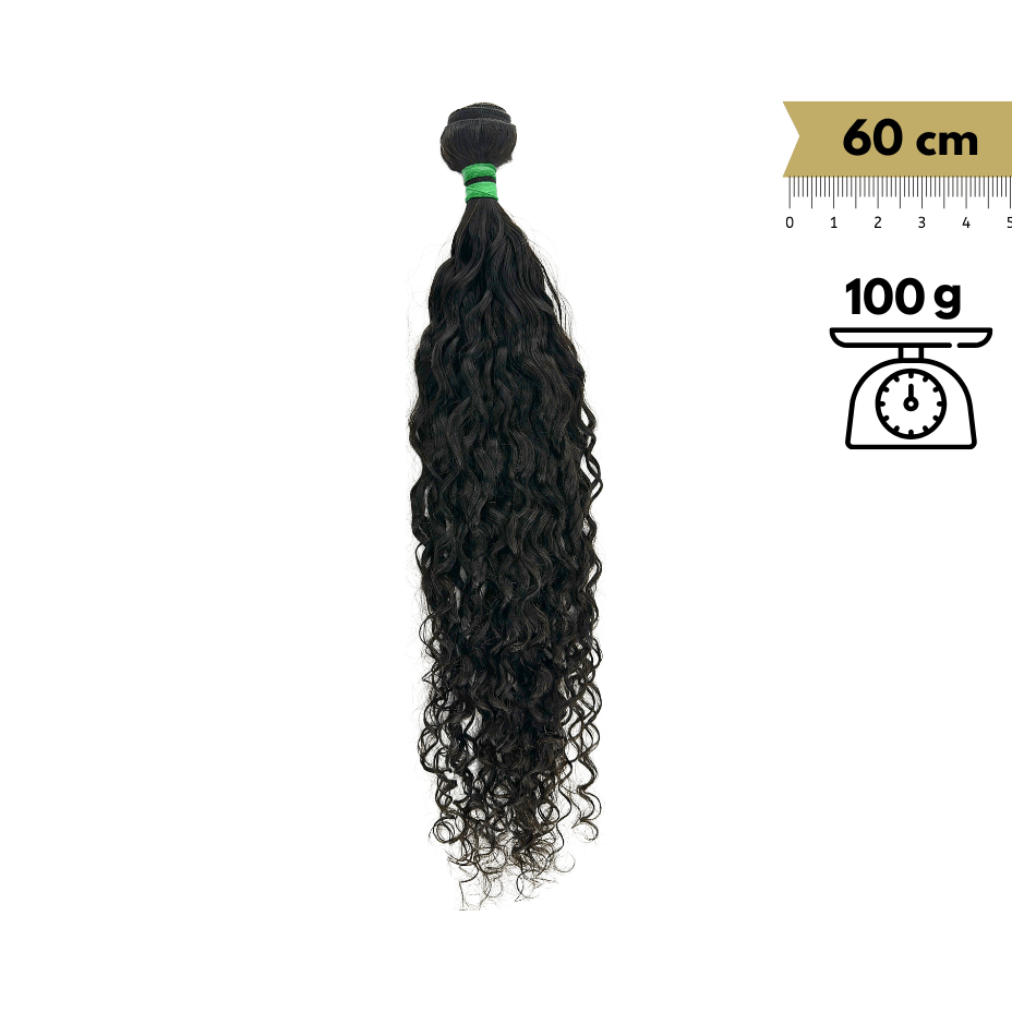 Cosido Rizado Natural Wave Remy Virgin 24 Pulgadas 60 cm