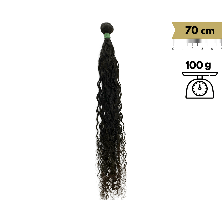 Cosido Rizado Natural Wave Remy Virgin 28 Pulgadas 70 cm