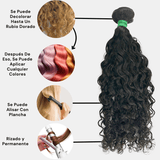 Cosido Rizado Natural Wave Remy Virgin 28 Pulgadas 70 cm