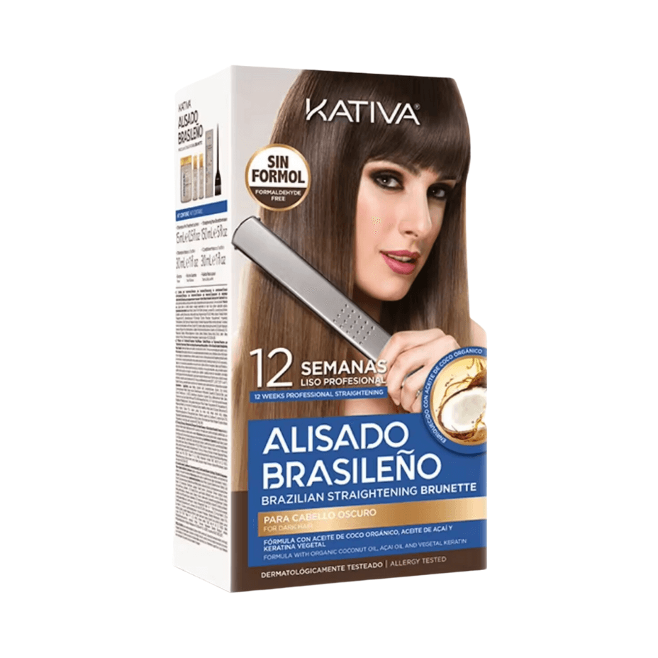 Alisado Brasileño Kit - Kativa - Cabellos Oscuros Sin Formol