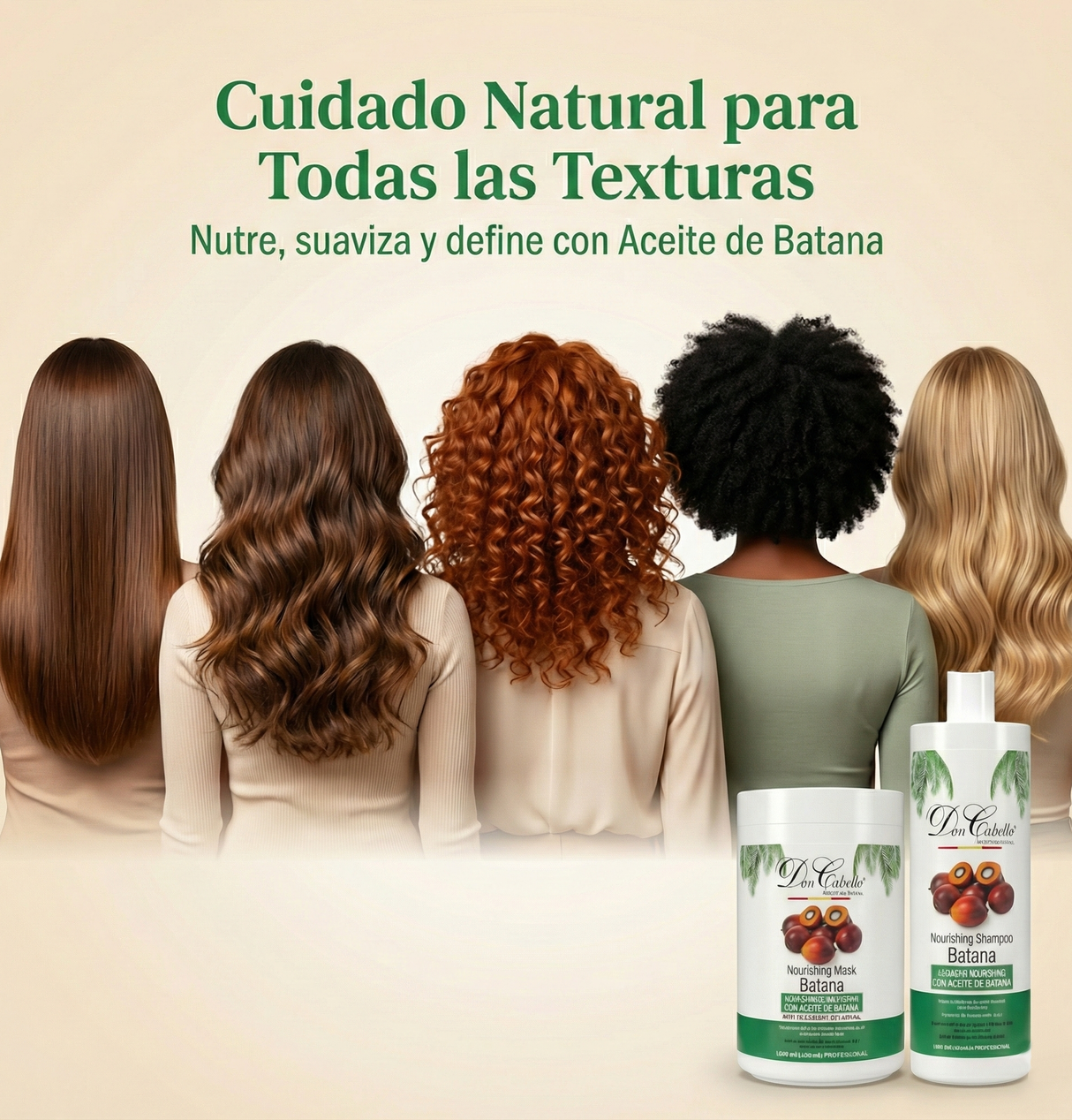 Don Cabello Pack Batana Champú y Mascarilla 1000 ml Nutrición e Hidratación