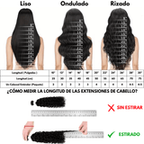 Cosido Rizado Natural Wave Remy Virgin 22 Pulgadas 55 cm