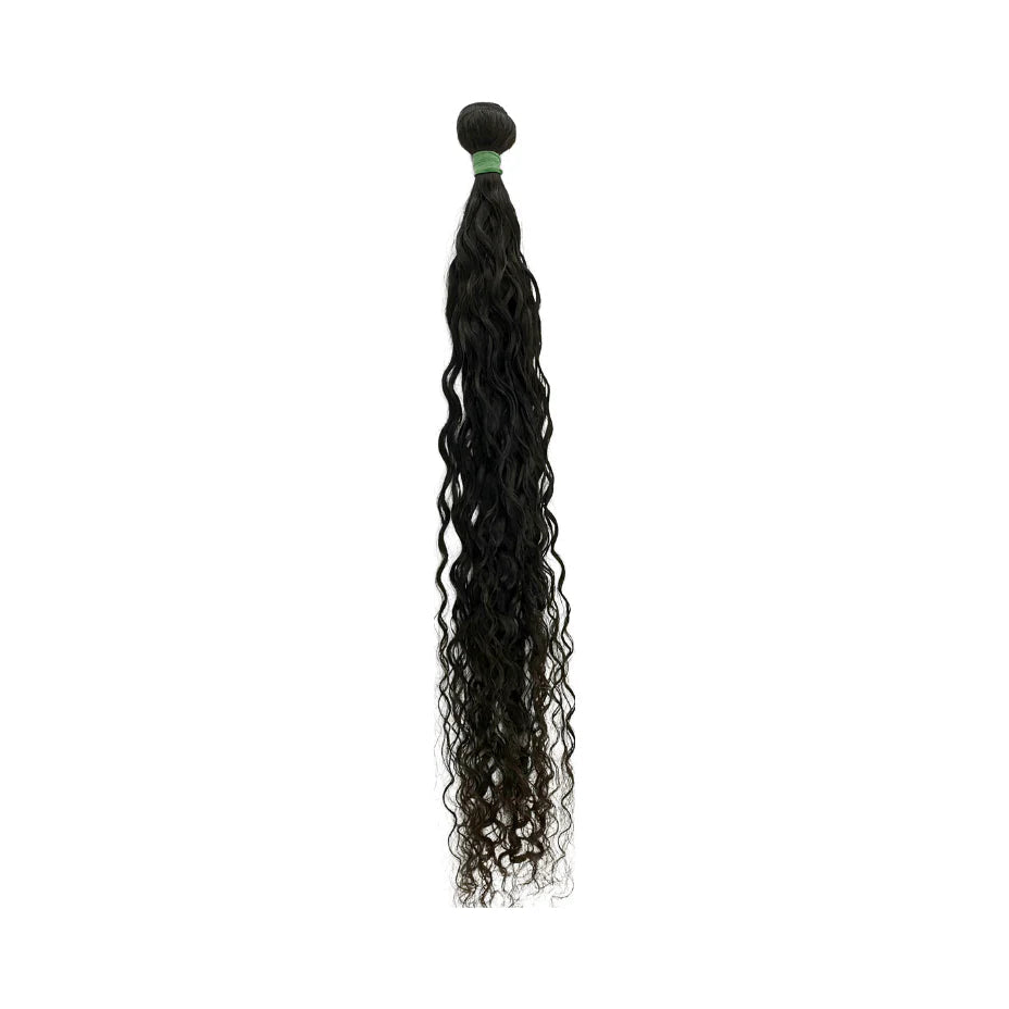 Extensiones de Pelo Virgen Asiático Cosido Rizado Remy Natural Wave 70 cm 28" Virgin Hair