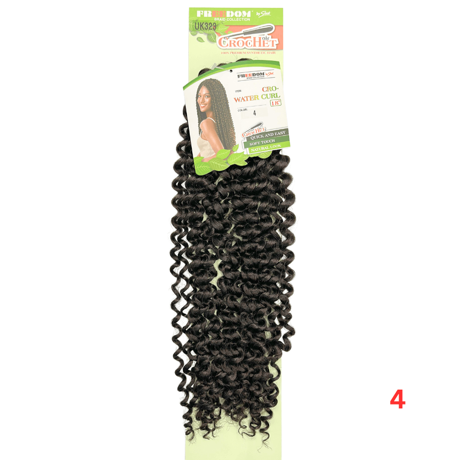 Sleek Freedom Braid Collection - Cro Water Curl -  Synthetic Crochet - 18 "