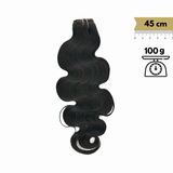 Pelo Cosido Ondulado  Remy Virgin 18 Pulgada 45 cm