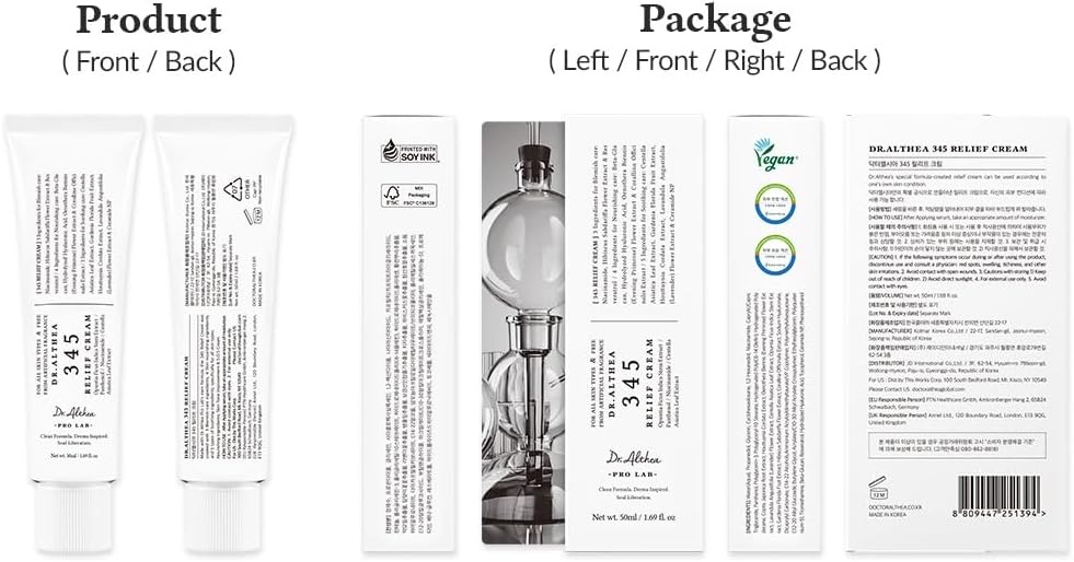 Dr. Althea Relief Cream 345 - Moisturizing Gel Cream with Niacinamide and Panthenol for Sensitive Skin - 50 ml - Cosmetics Afro Latino