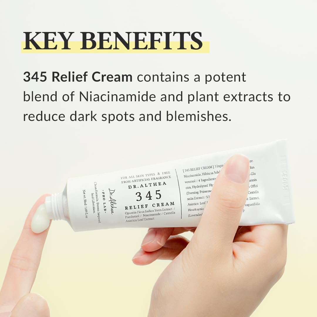 Dr. Althea Relief Cream 345 - Moisturizing Gel Cream with Niacinamide and Panthenol for Sensitive Skin - 50 ml - Cosmetics Afro Latino