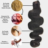 Pelo Cosido Ondulado  Remy Virgin 18 Pulgada 45 cm