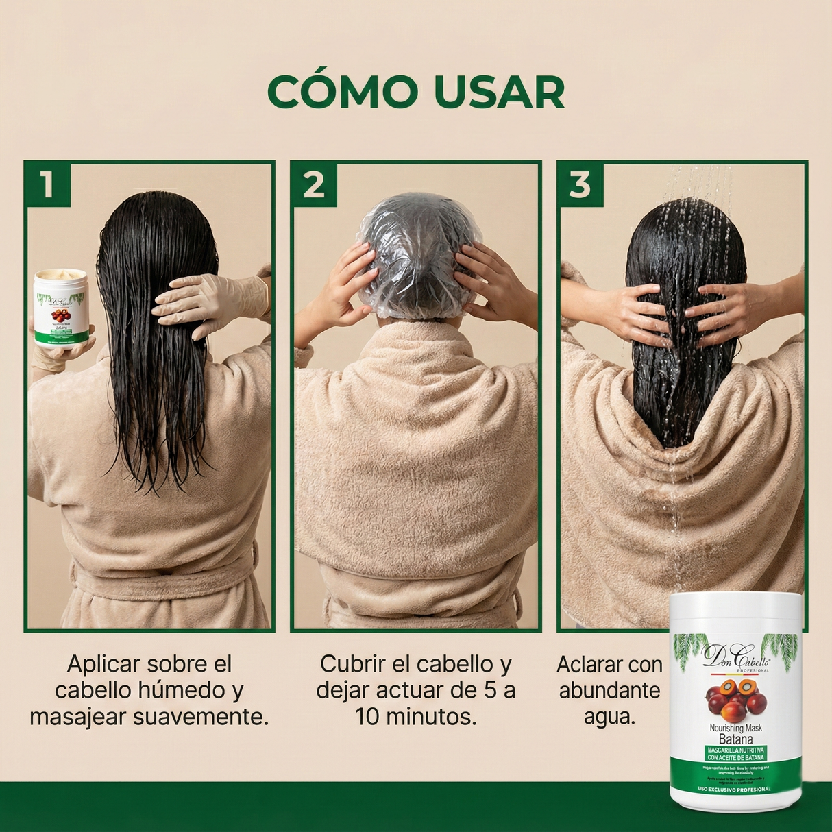 Don Cabello Mascarilla Nutritiva Batana 1000 ml Hidratación y Suavidad