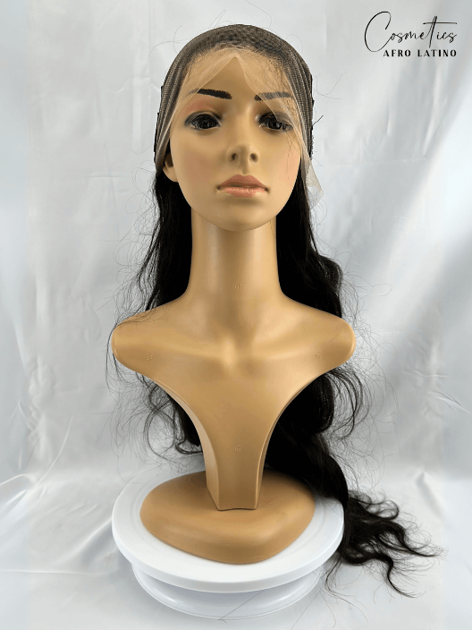 Peluca de Cabello Virgen Ondulado – HD Lace Frontal, Pre-Estilizada, Sin Pegamento, 28” Natural