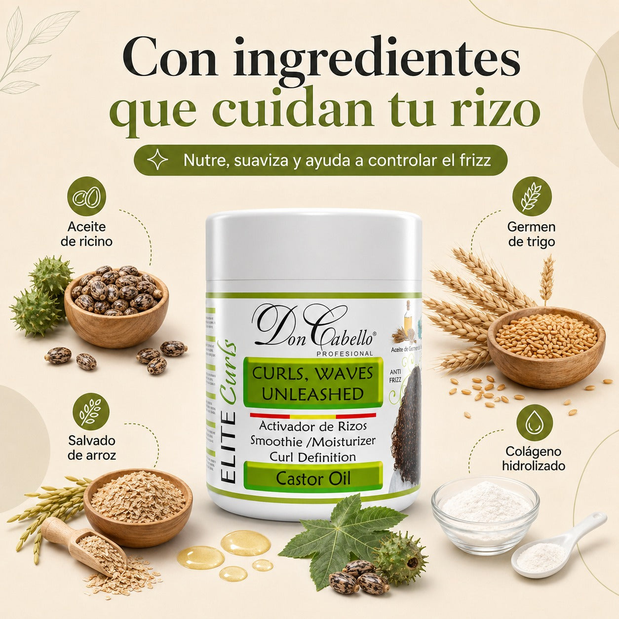 Don Cabello - Activador De Rizos en Crema - 500 Ml