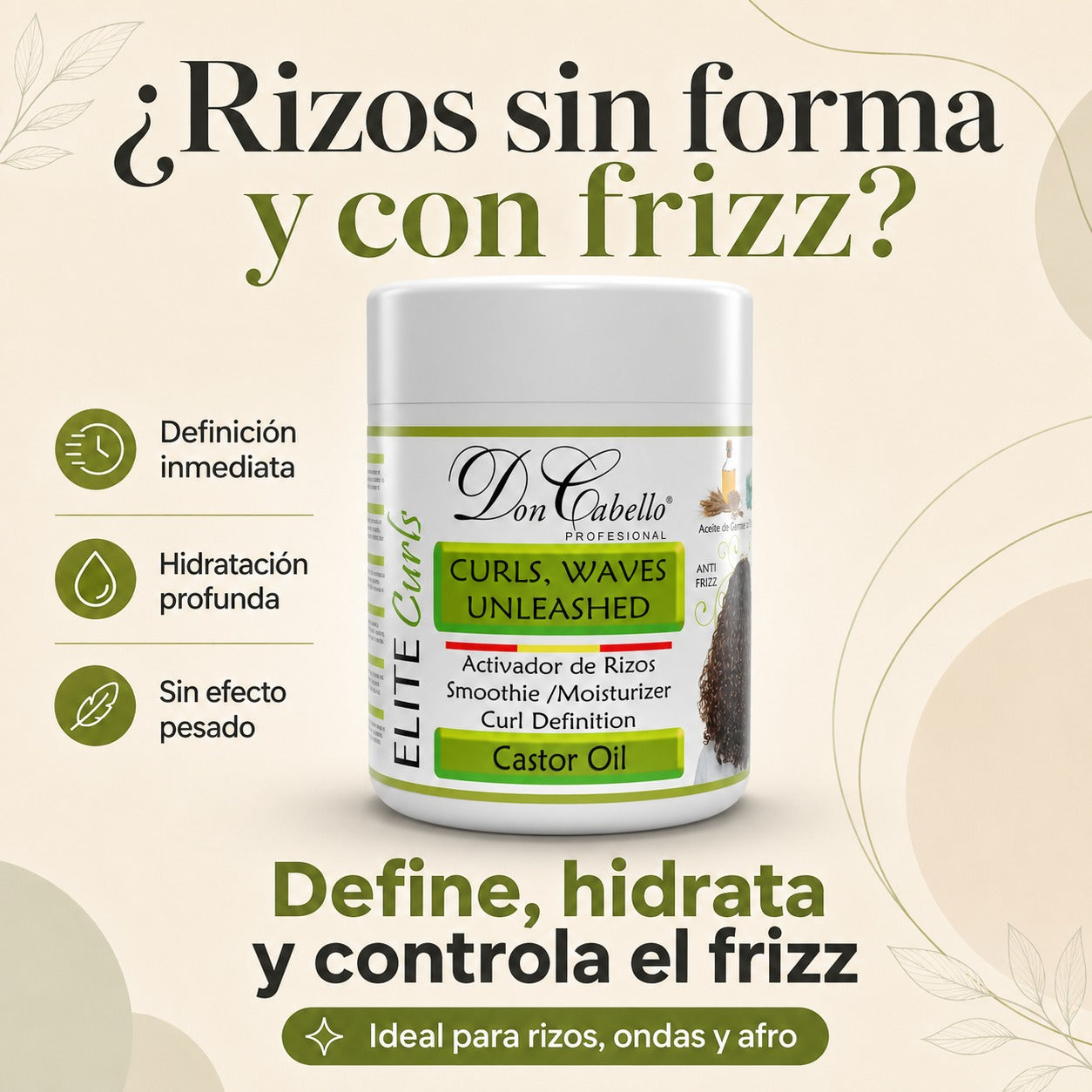 Don Cabello - Activador De Rizos en Crema - 500 Ml