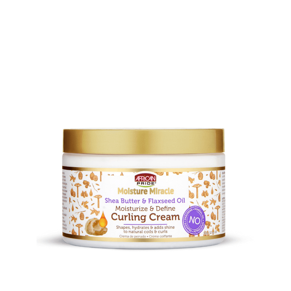 Pack Hidratación y Definición African Pride – Moisture Miracle (Champú + Leave-in + Curling Cream + Acondicionador) - Cosmetics Afro Latino