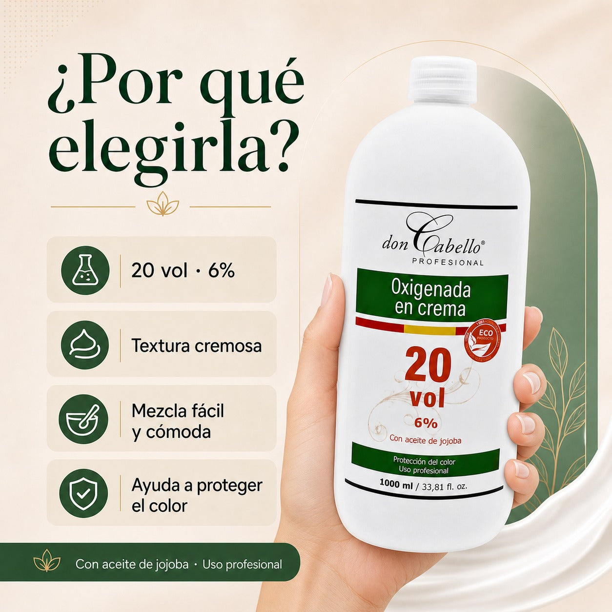 Don Cabello - Oxygenated Cream - 20 Vol 6% - 1000 Ml