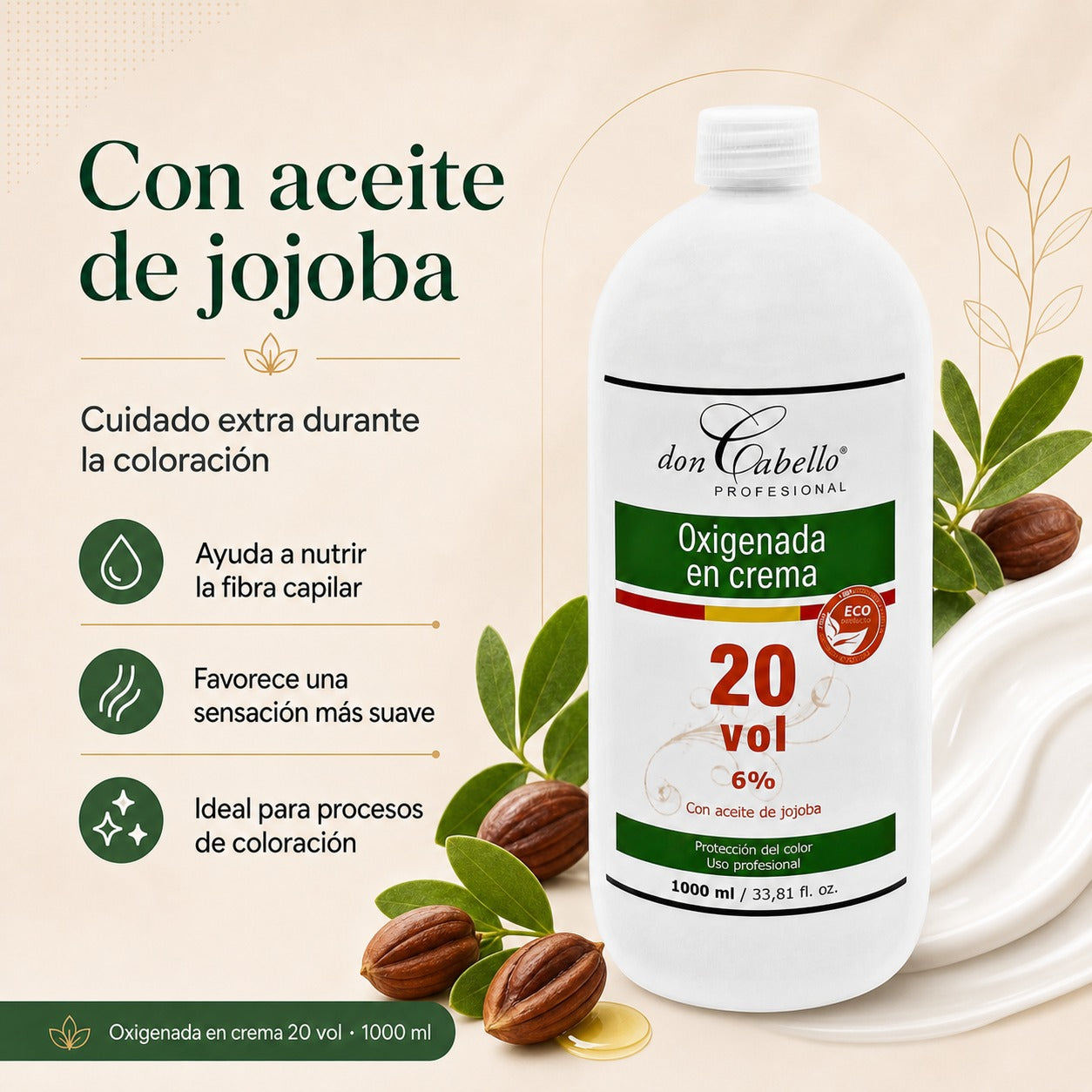 Don Cabello - Oxygenated Cream - 20 Vol 6% - 1000 Ml
