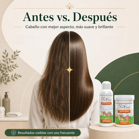 Pack Reparación Ajo – Cabello Seco y Dañado (Champú + Mascarilla) Don Cabello