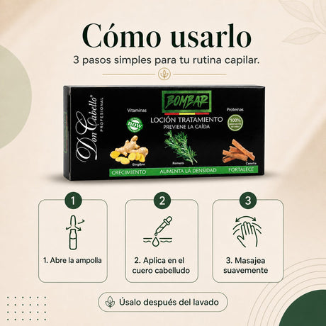 Don Cabello Ampollas Anticaída con Escutelaria 10 x 10 ml