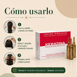 Don Cabello Anti-Hair Loss Treatment with Keratin – Hair Ampoules – 12 Ampoules x 10 Ml