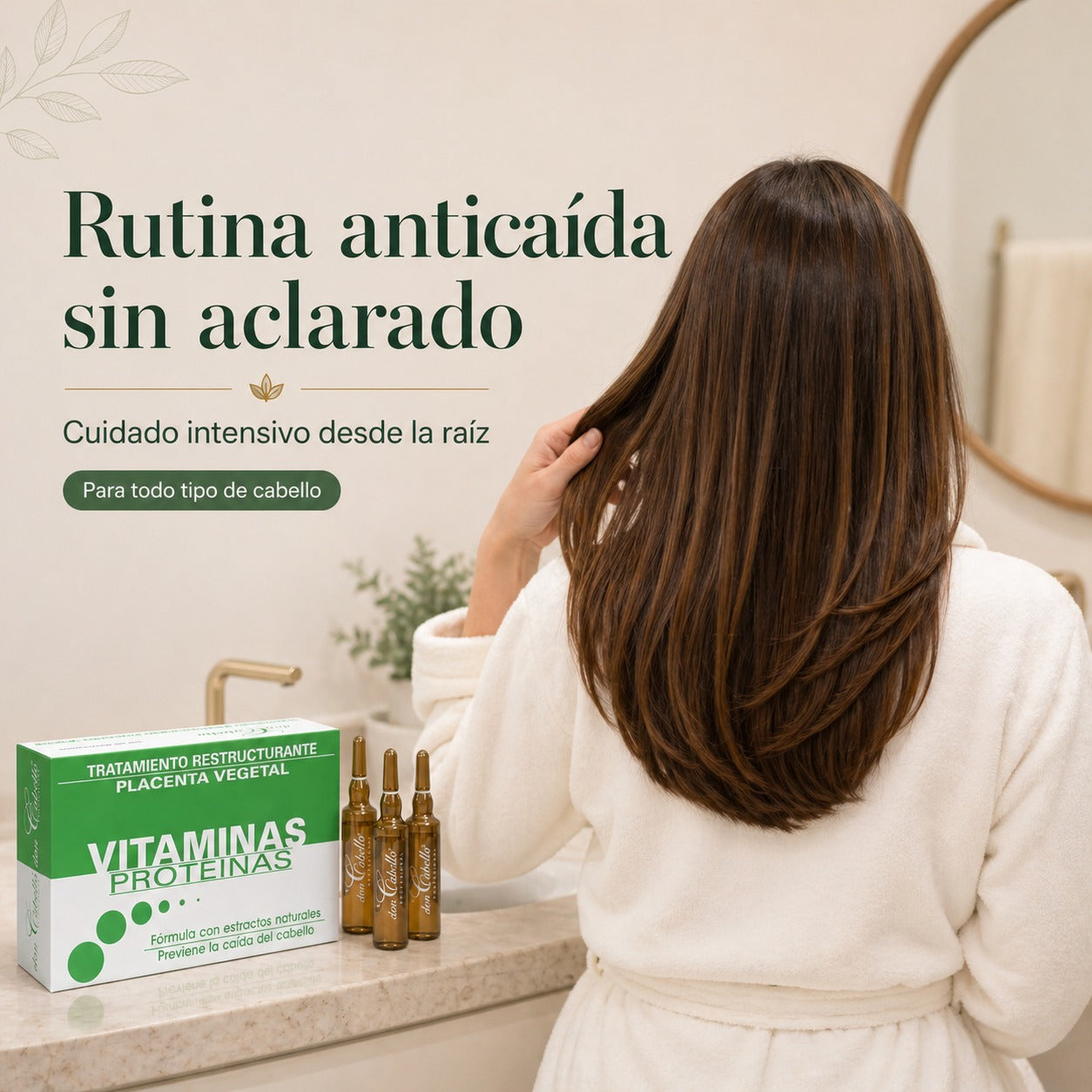 Don Cabello Hair Ampoules – Anti-Hair Loss Treatment – ​​12 Ampoules x 10 Ml