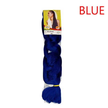 X-pression - Ultra Braid - Extensión De Pelo - Para Trenzar - 208 Cm - 165 G - De Un Solo Color - Cosmetics Afro Latino #BLUE X-pression Hair Care