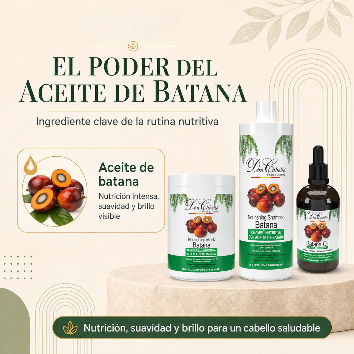 Pack Nutrición Profunda Batana – Cabello Extra Seco (Champú + Mascarilla + Aceite) Don Cabello