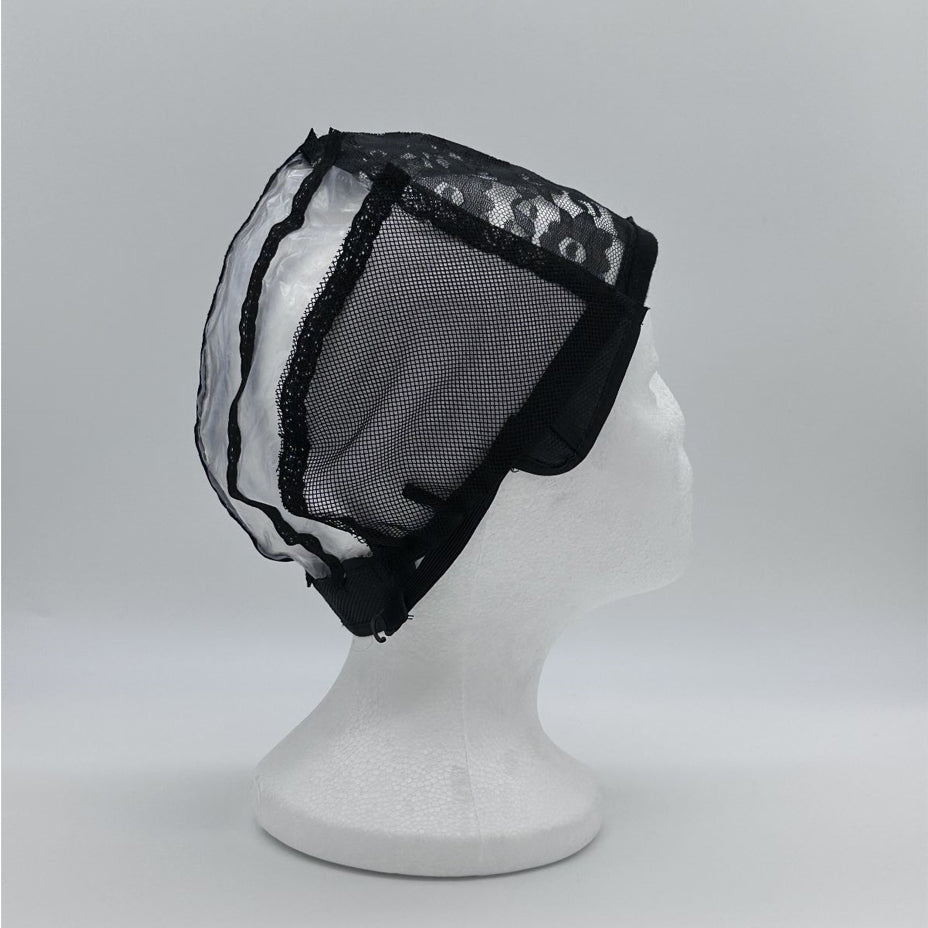 Soft Breathable Wig Making Cap - With Plastic - Black