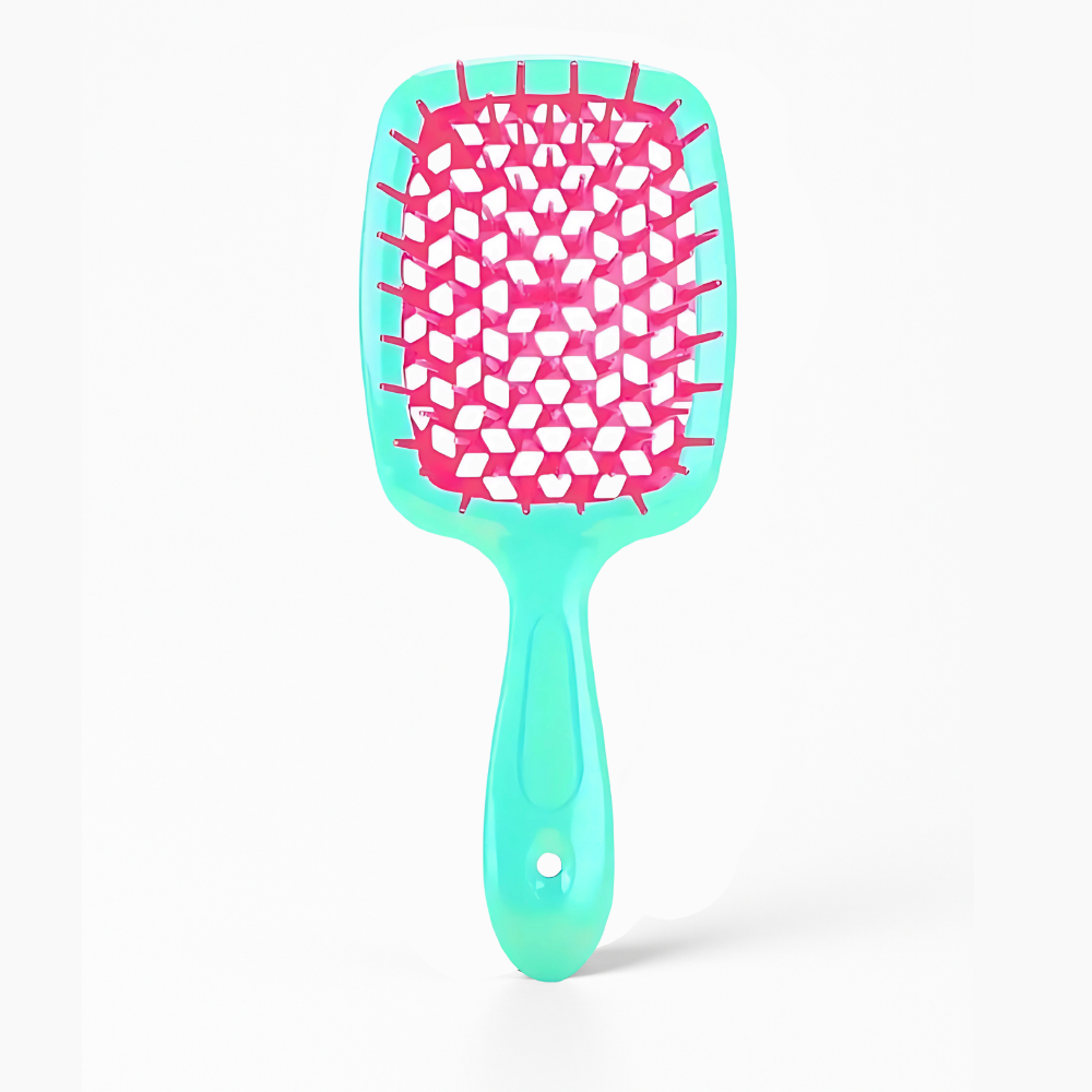 Cepillo Desenredante Sin Tirones Para Todo Tipo De Cabello (Liso a Rizado 4c) – Apto Para Cabello Húmedo Y Seco – Secado 48% Más Rápido, Cerdas Flexibles Y Mango Antideslizante