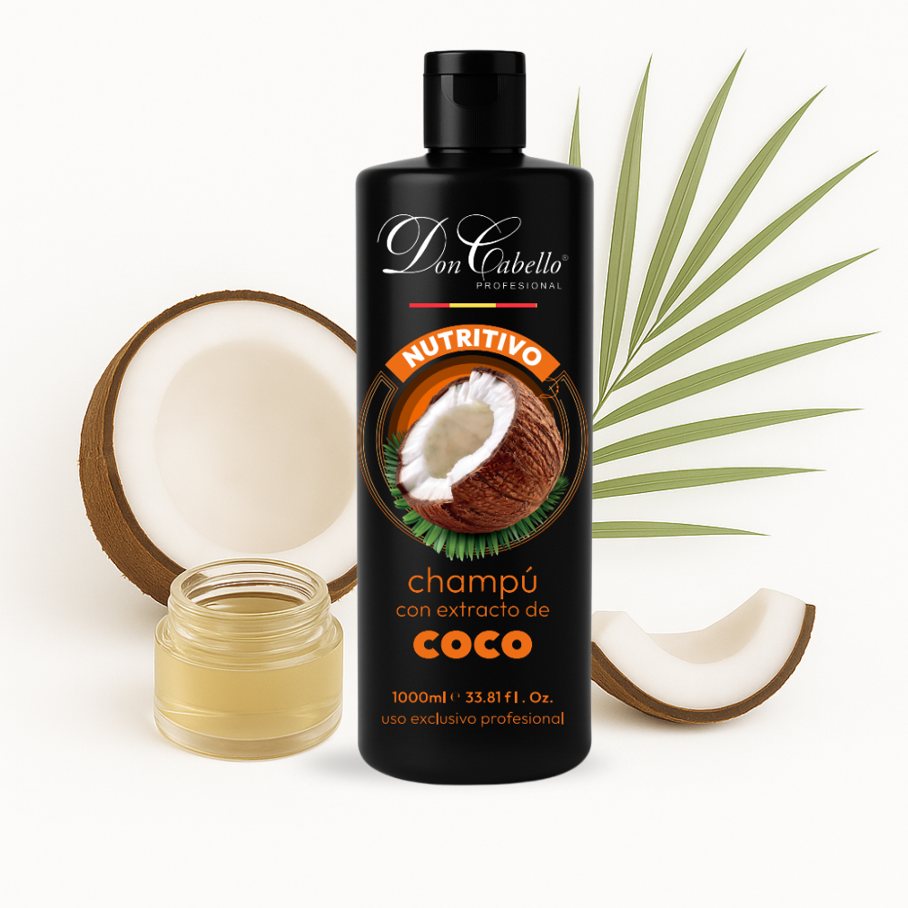 Don Cabello champú nutritivo con aceite de coco y aloe vera 1000 ml - Cosmetics Afro Latino