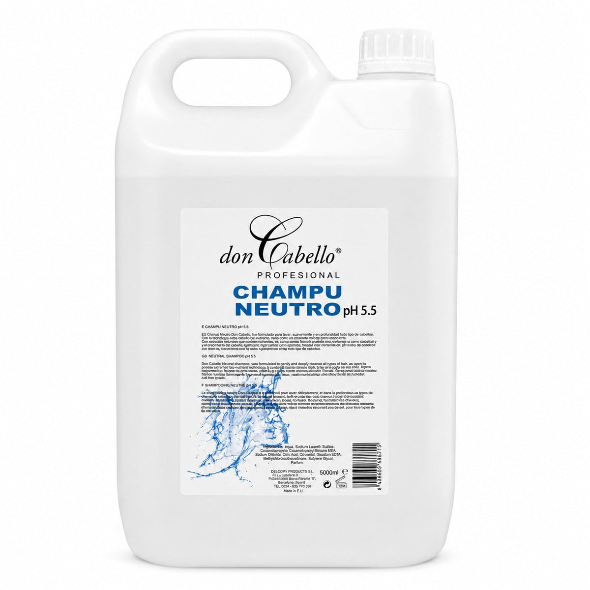 Champú Neutro pH 5.5 Don Cabello Profesional 5000 ml