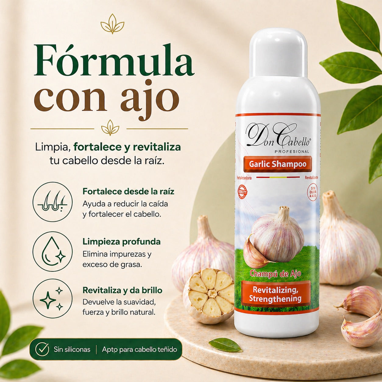 Don Cabello - Champú De Ajo - 1000 Ml