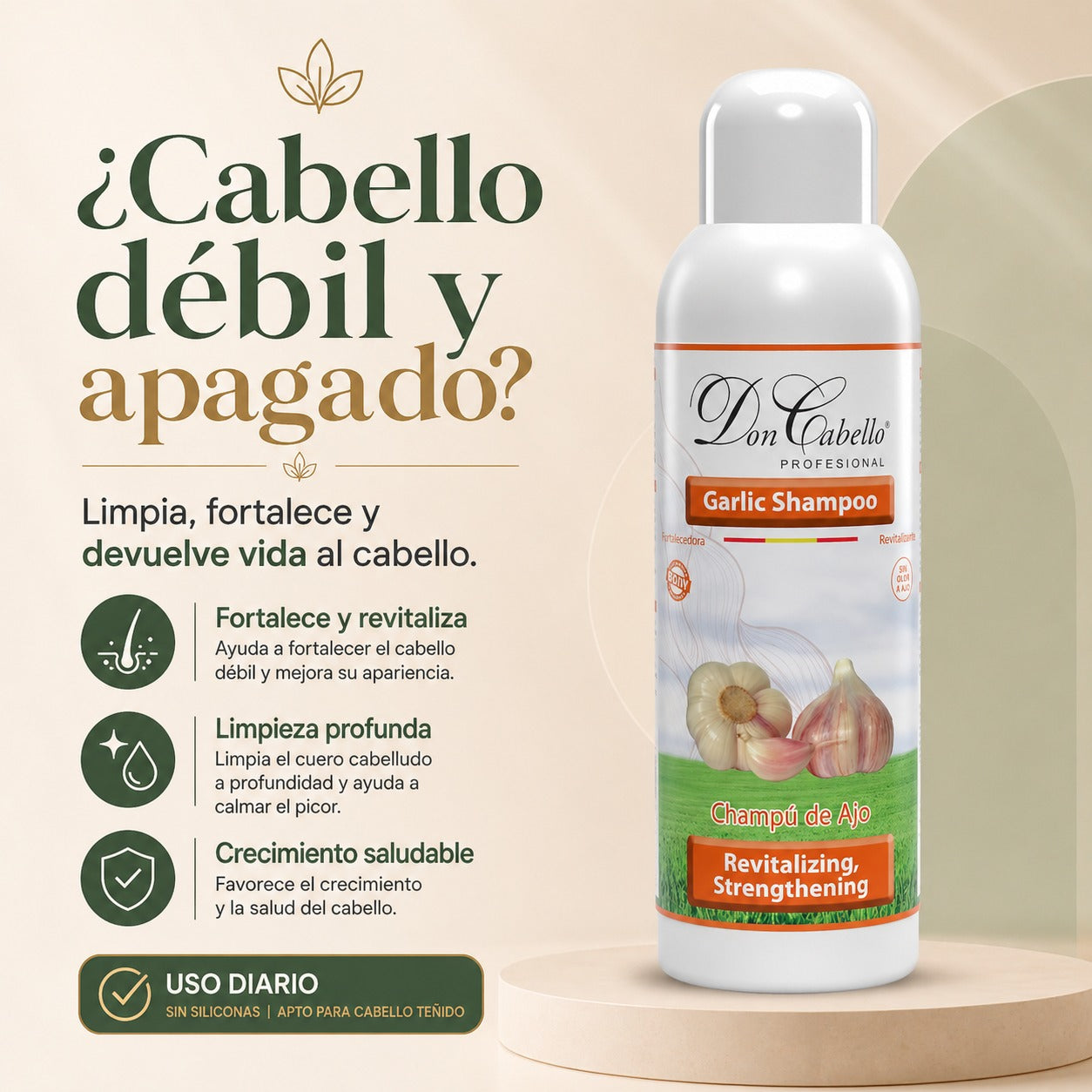 Don Cabello - Champú De Ajo - 1000 Ml