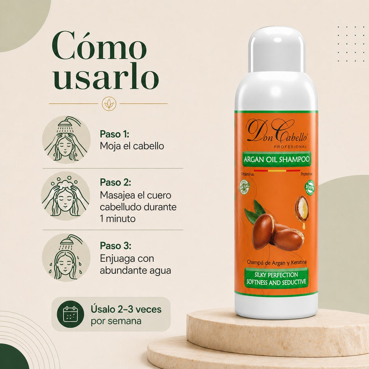 Don Cabello - Shampoo with Keratin and Argan Oil