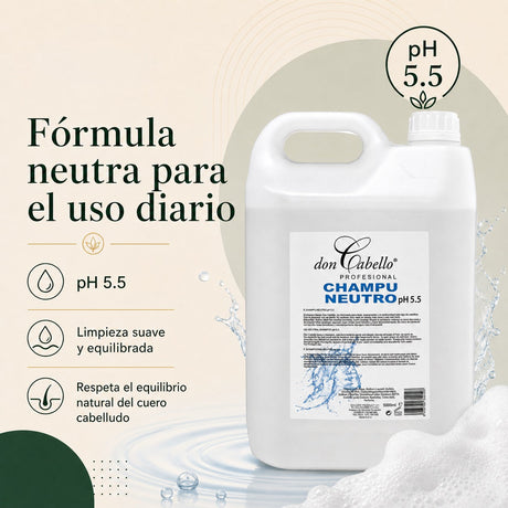 Champú Neutro pH 5.5 Don Cabello Profesional 5000 ml