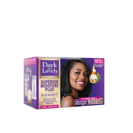 DARK AND LOVELY - SUPERIOR MOISTURE PLUS NO LYE RELAXER KIT - SUPER - Cosmetics Afro Latino