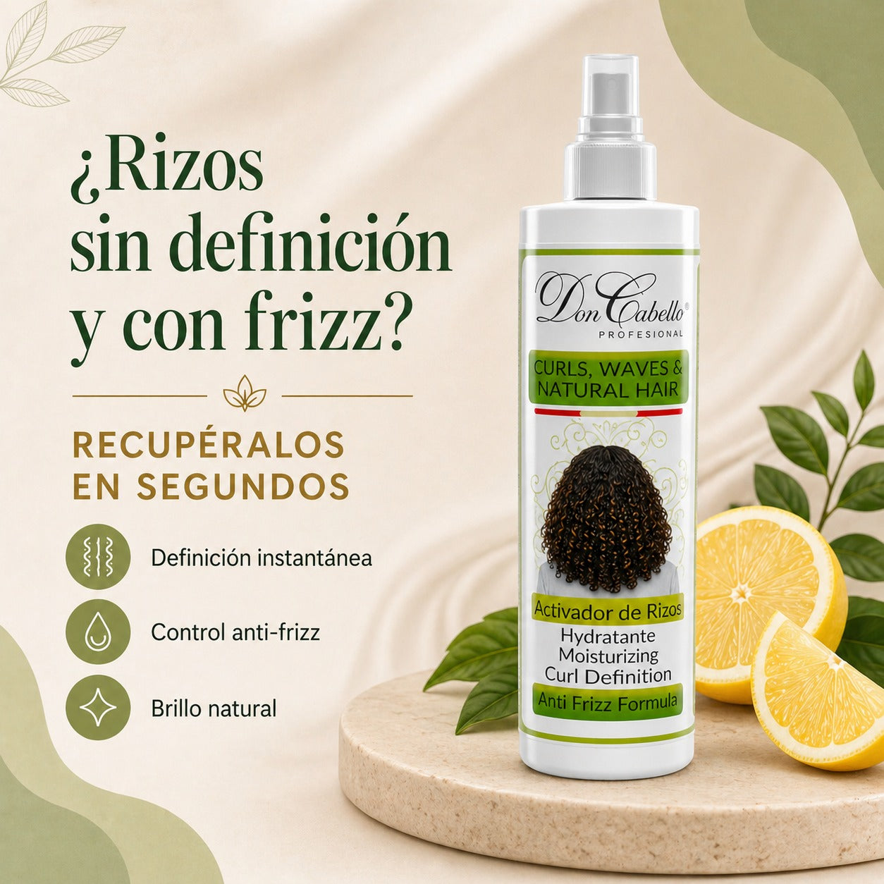 Don Cabello - Activador De Rizos Líquido - 400 Ml