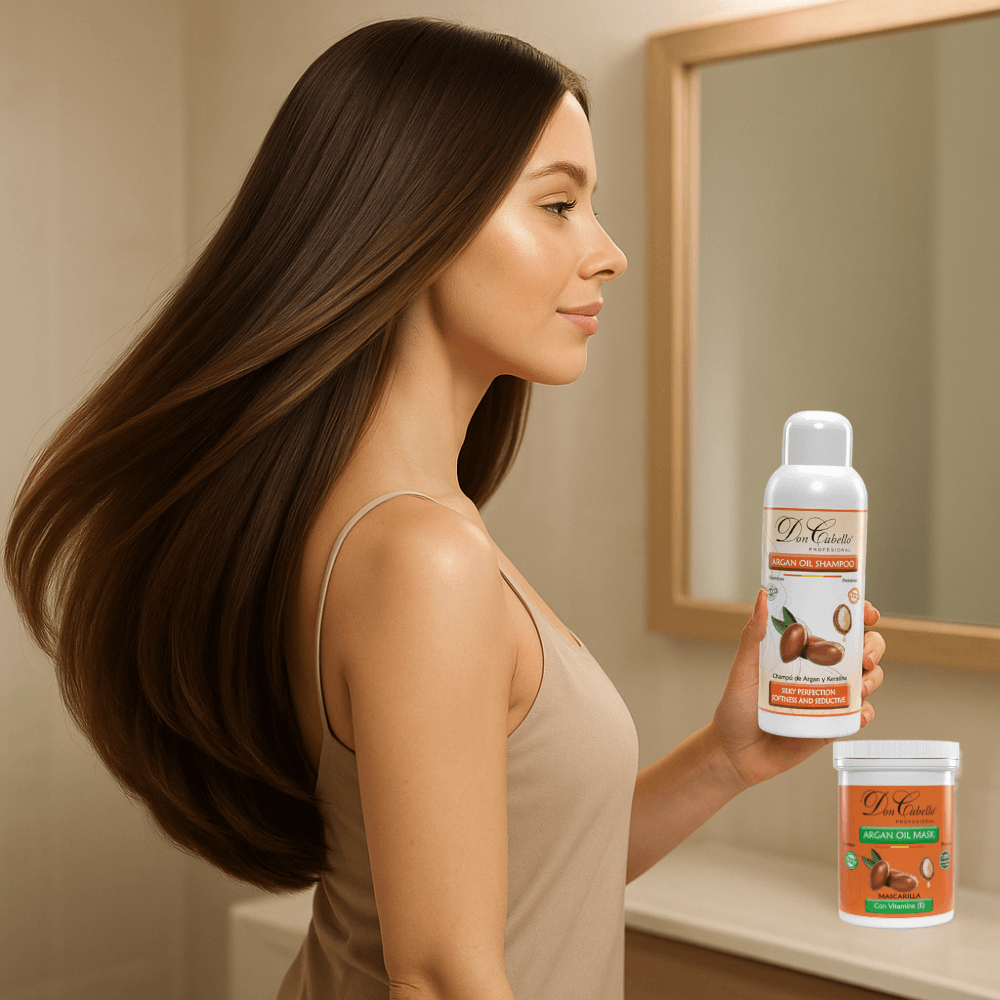 Don Cabello pack capilar keratina y argán hidratación intensa 2x1000 ml - Cosmetics Afro Latino
