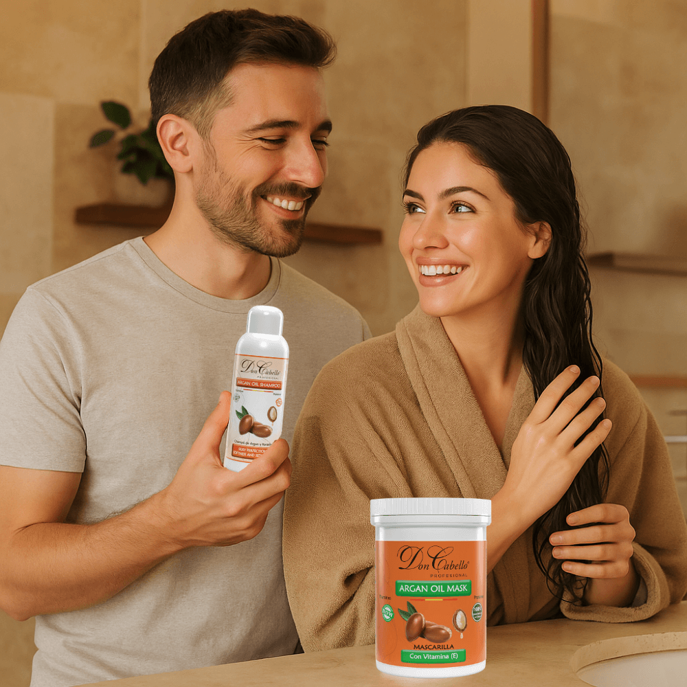 Don Cabello pack capilar keratina y argán hidratación intensa 2x1000 ml - Cosmetics Afro Latino