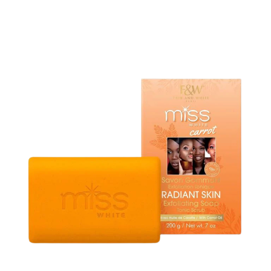 Fair and White Original - Miss White Carrot Radiant Skin Exfoliating Soap - 200g